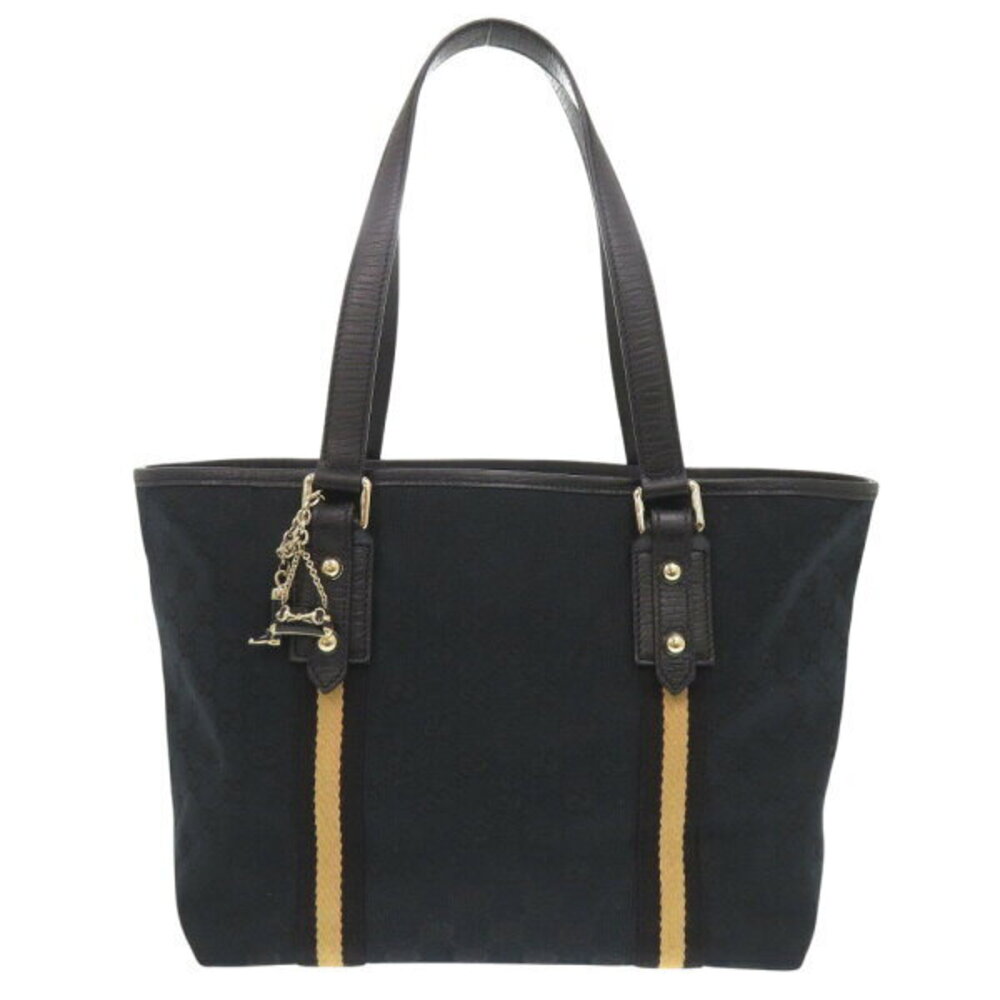 Gucci GG logo Shelly canvas black tote bag